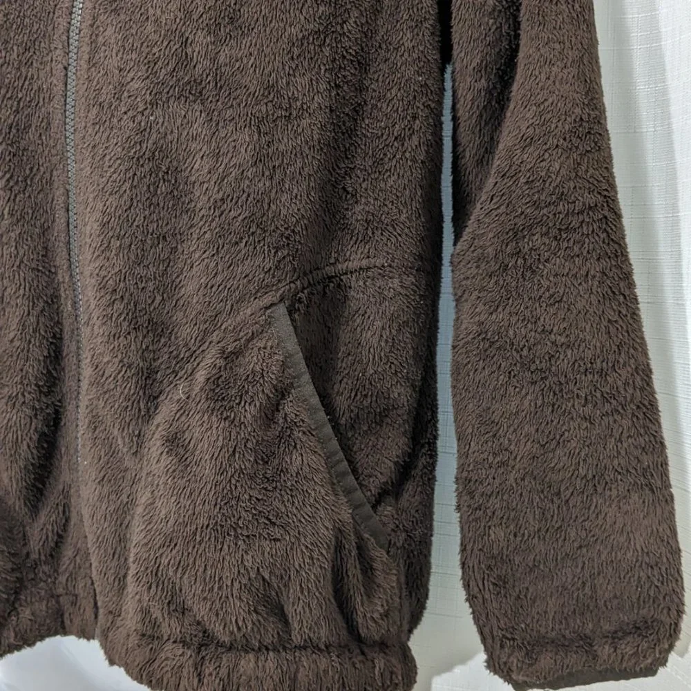 The North Face Oso Fleece Hoodie Jacket Brown Girls Size L EUC - Picture 6 of 10